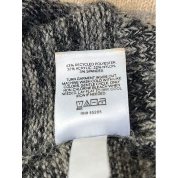 Express Neutral Striped Colorblock Sweater Crewneck‎ Pullover Winter Casual XXL - Picture 4 of 5